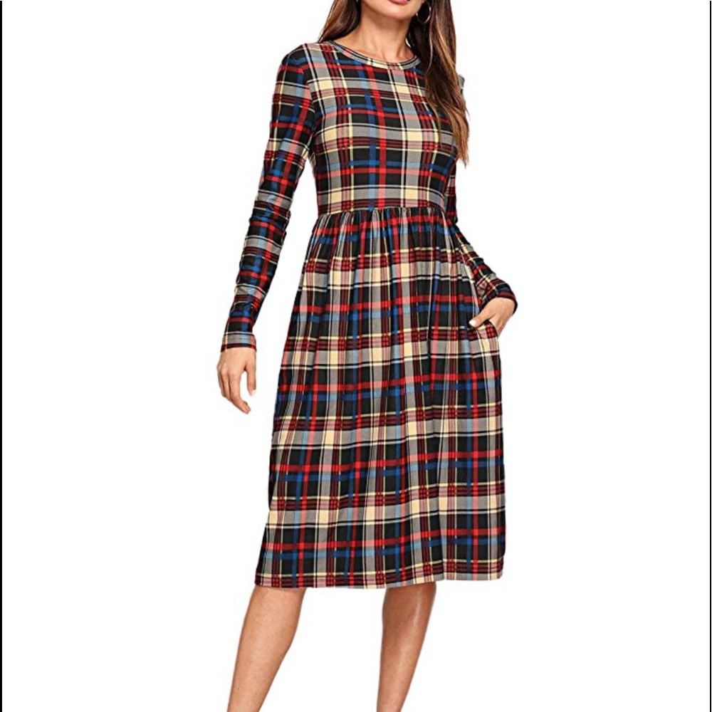 Plaid Fall/winter dress size medium